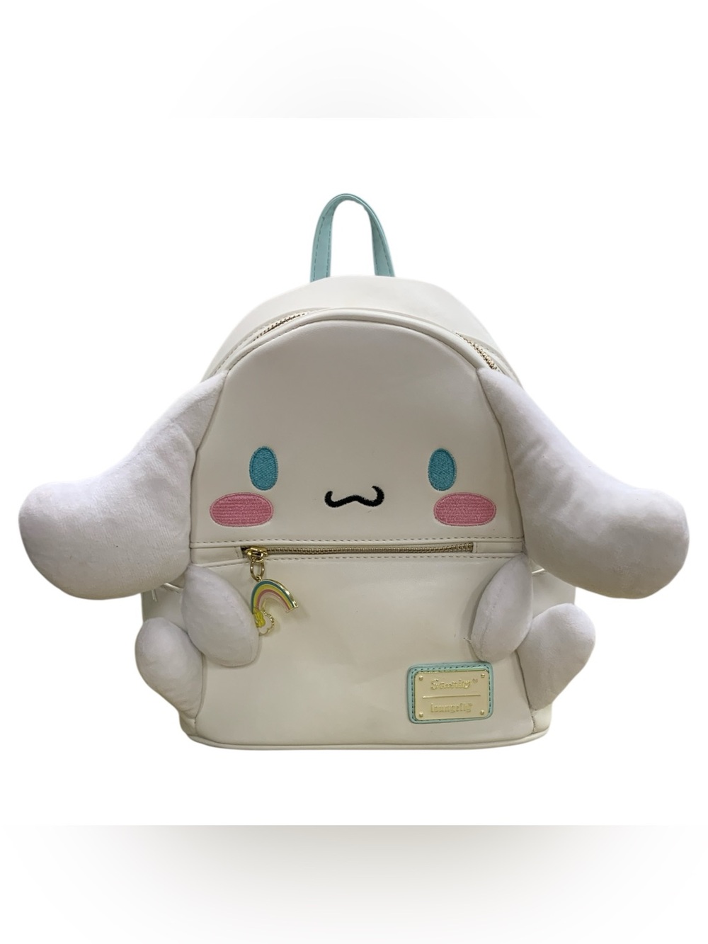 Sanrio Cinnamoroll Plush Mini Backpack in White with Teal Accents